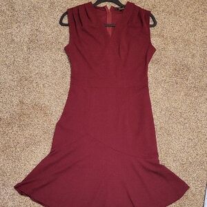 Miusol Wine Sleeveless Midi Dress